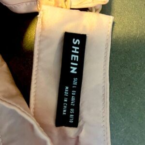 Pink satin tank size Large